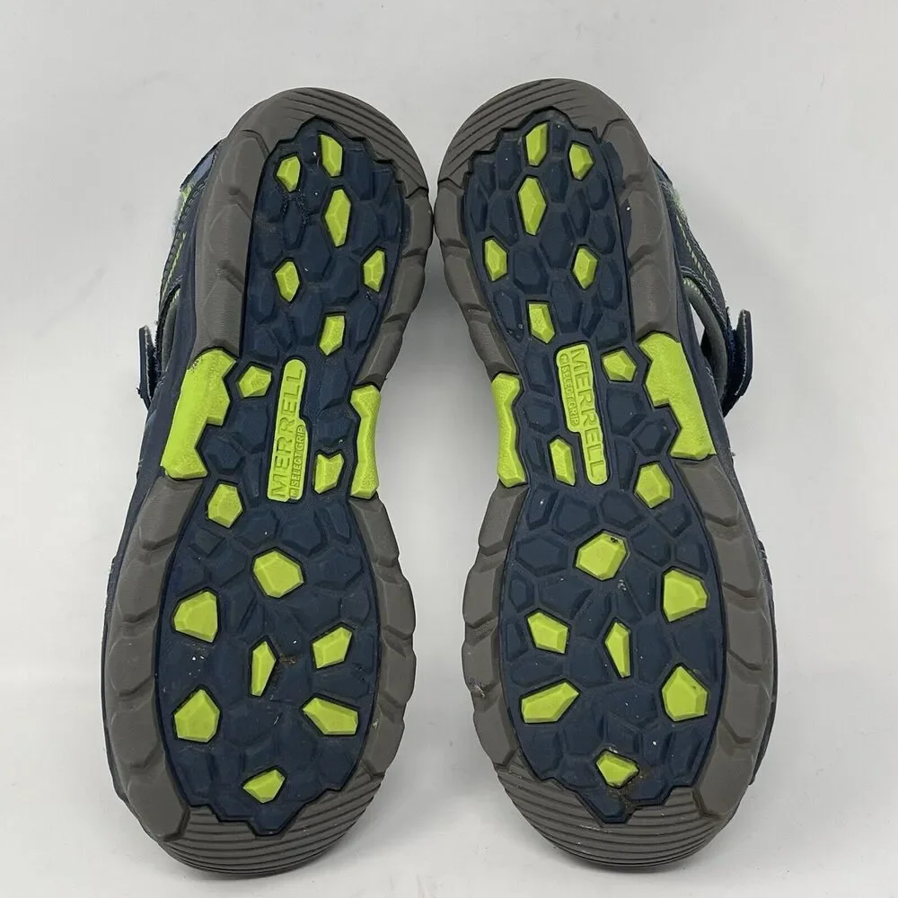 Merrell Hydro Hiker Sandals Youth Boys Size 4 Blue Green Water Shoes MY53375